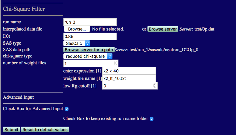 Input for Chi-Square Filter