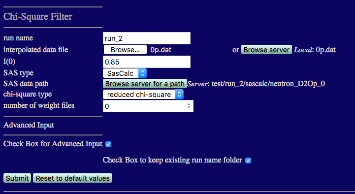 Input for Chi-Square Filter