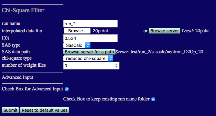 Input for Chi-Square Filter