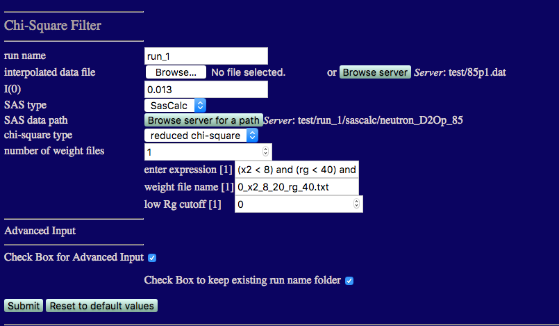 Input for Chi-Square Filter