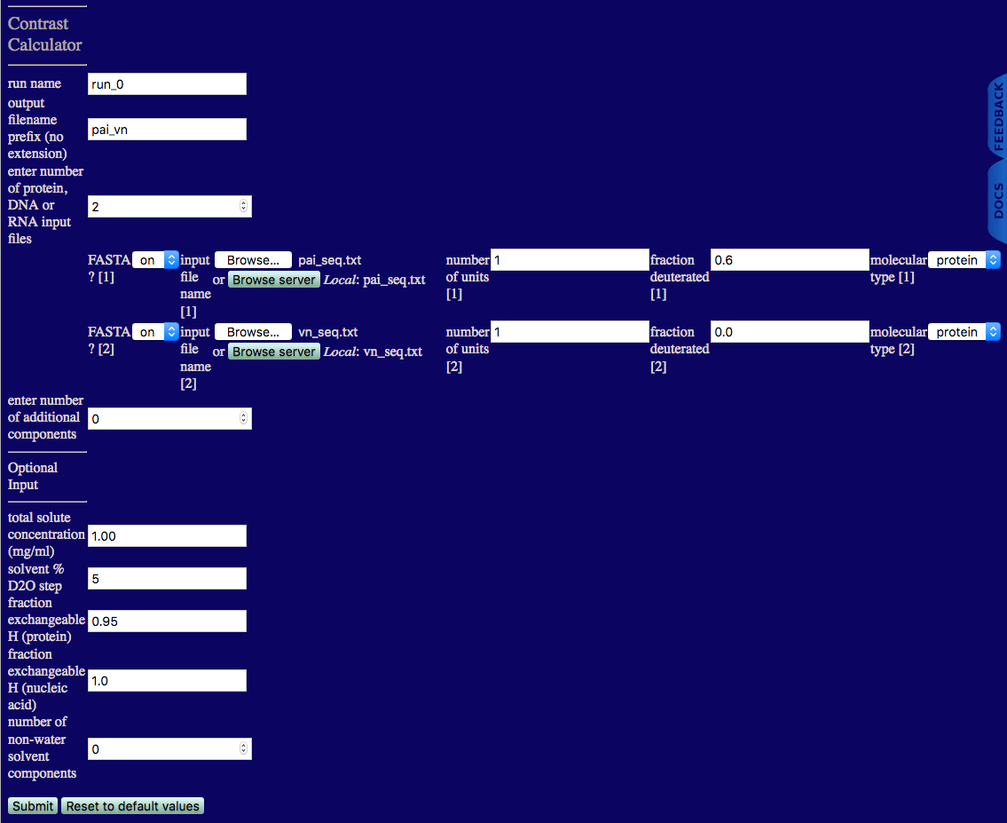 contrast calculator input