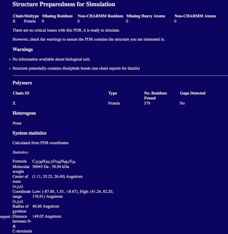 Output3 for the PDB Scan