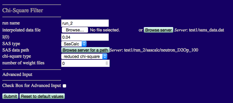 Input for Chi-Square Filter