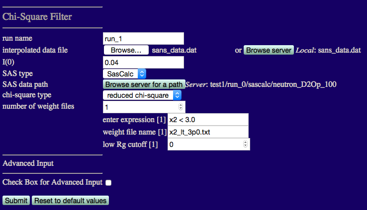 Input for Chi-Square Filter