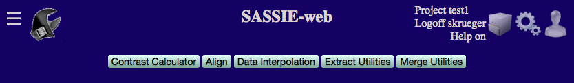 Menu of Tools options within SASSIE